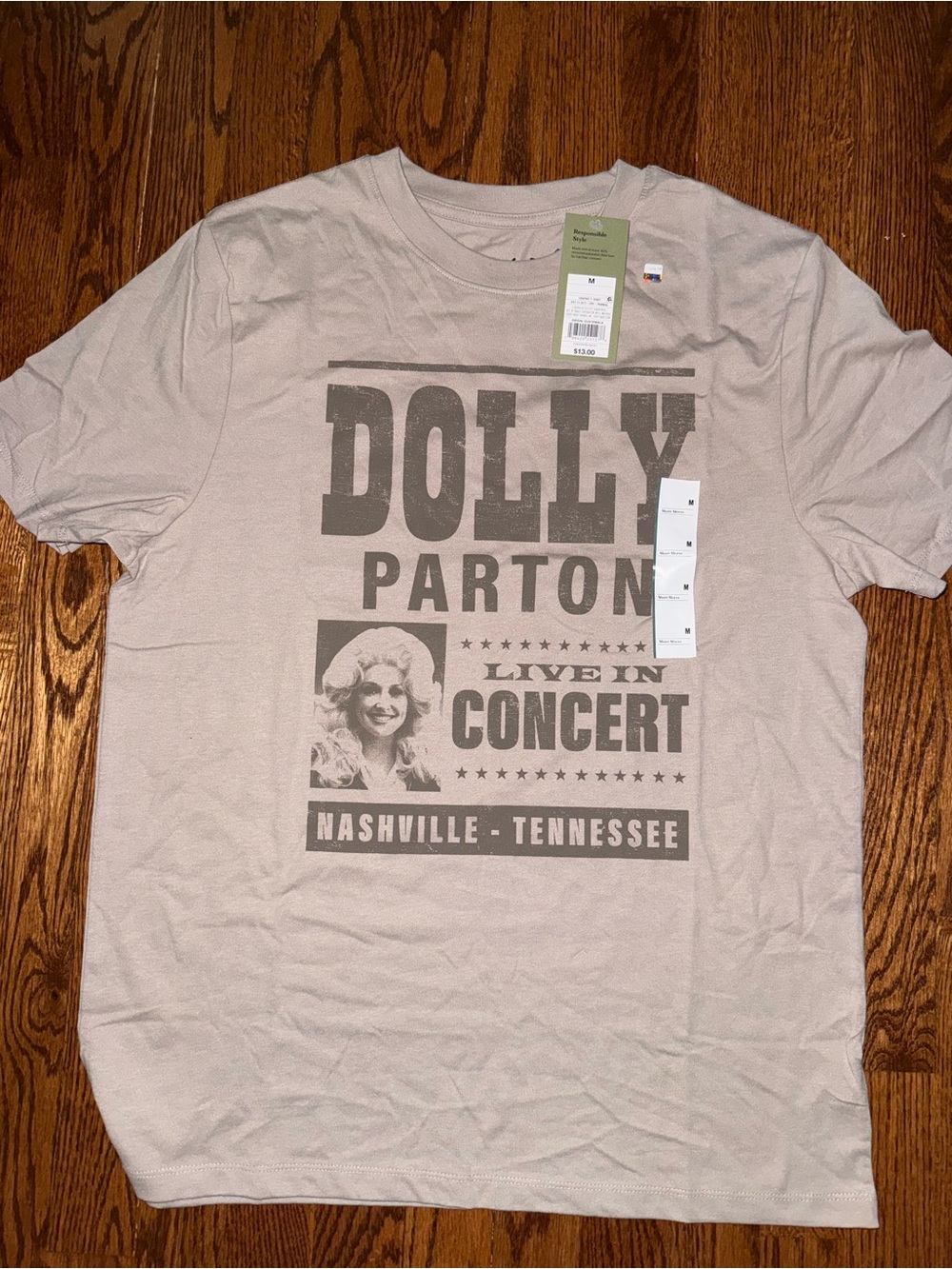 Dolly Parton Beige Concert Graphic Tee - Dolly Parton